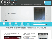 Tablet Screenshot of correzefermetures.com
